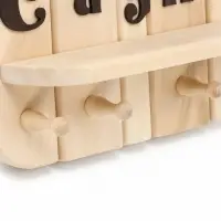 Полка - вешалка "Сауна" 4 крючка 32х22х8,5 см