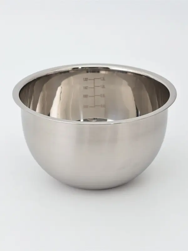 Миска, 1.4 л, d=17 см, с мерной шкалой, нержавеющая сталь