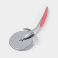 Нож для пиццы и теста Доляна Redline, 17.5 см, d=6.5 см, нержавеющая сталь, красный