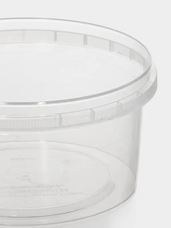 Банка под пресервы одноразовая, 485 мл, d=12 см, пластик, прозрачная