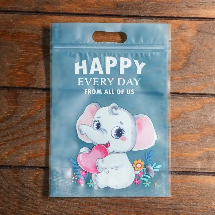 Пакет подарочный, с zip-lock застежкой, 15 х 22 см, МИКС Пакет подарочный, с zip-lock застежкой, 15 х 22 см, МИКС