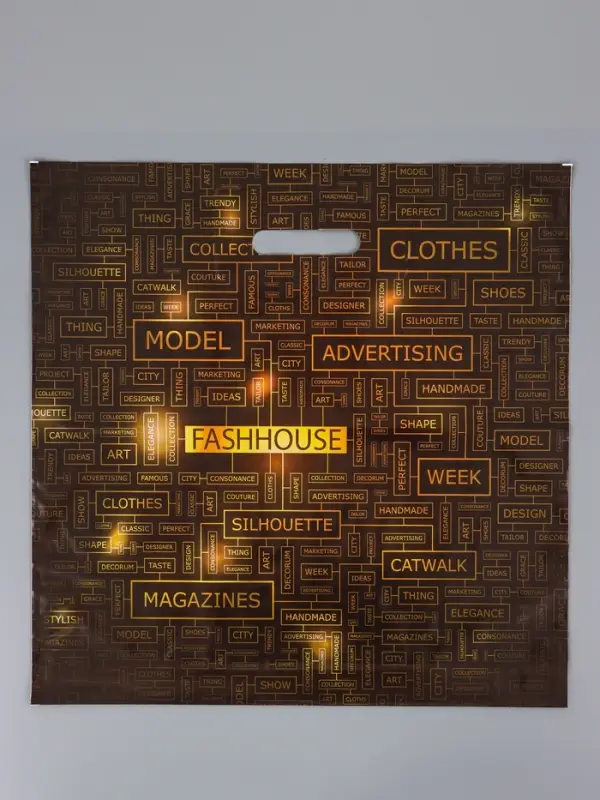 Пакет &laquo;Золотой стиль&raquo;, полиэтиленовый с вырубной ручкой, 45&times;45 + 3 см, 65 мкм