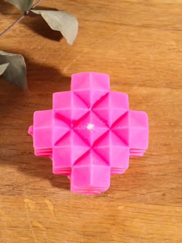 Свеча "Ромбики" 6х6х6 см, соевый воск МИКС