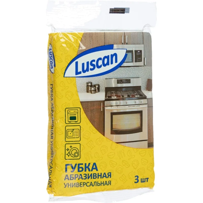 Пад ручной Губки абразивные Luscan 130x90x4 мм 3шт/уп