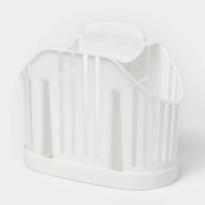 Подставка для столовых приборов IDEA, 3-х секционная, пластик, белый