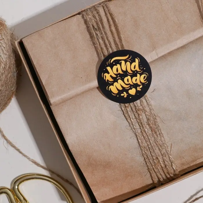 Наклейки для бизнеса Hand made, 50 шт, 4 х 4 см