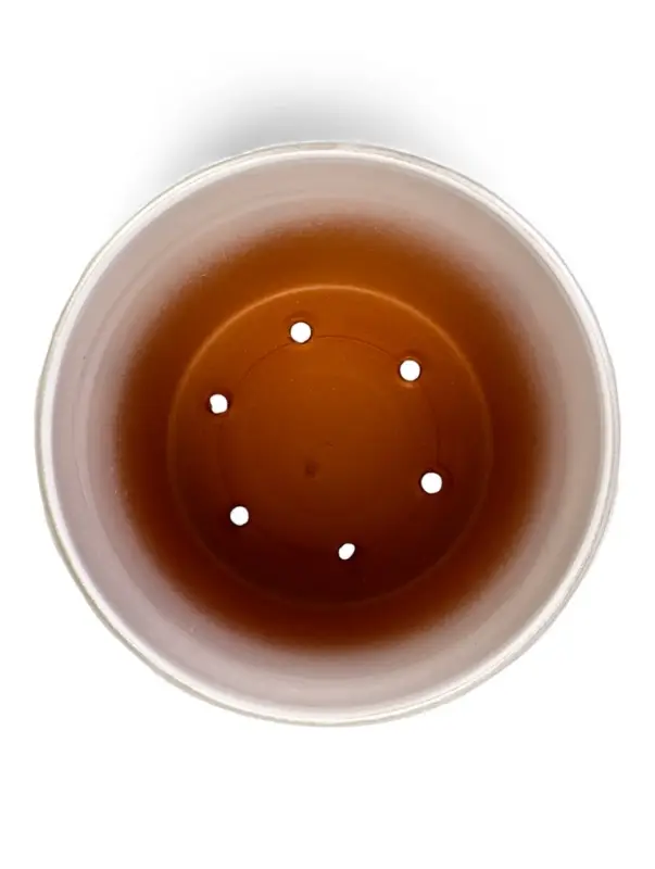 Горшок цветочный с поддоном 4,75 л, d22/h20 см белый керамика, Горшок цветочный с поддоном 4,75 л, d22/h20 см белый керамика, "Венера" (М)