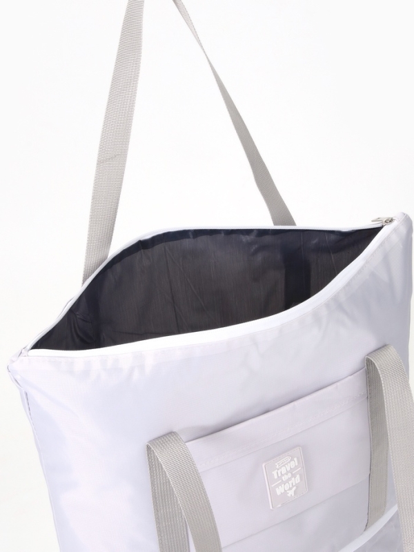 Сумка дорожная на молнии, серая Сумка дорожная на молнии, серая