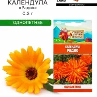 Семена цветов Календула &laquo;Радио&raquo;, 0.3 г, &laquo;Рецепты дедушки Никиты&raquo;