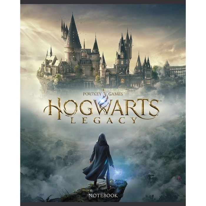Тетрадь 48 листов клетка  Тетрадь 48 листов клетка "-Hogwarts Legacy-Гарри Поттер", обложка мелованный картон, скругленные углы, блок 65 г/м2, 5В МИКС