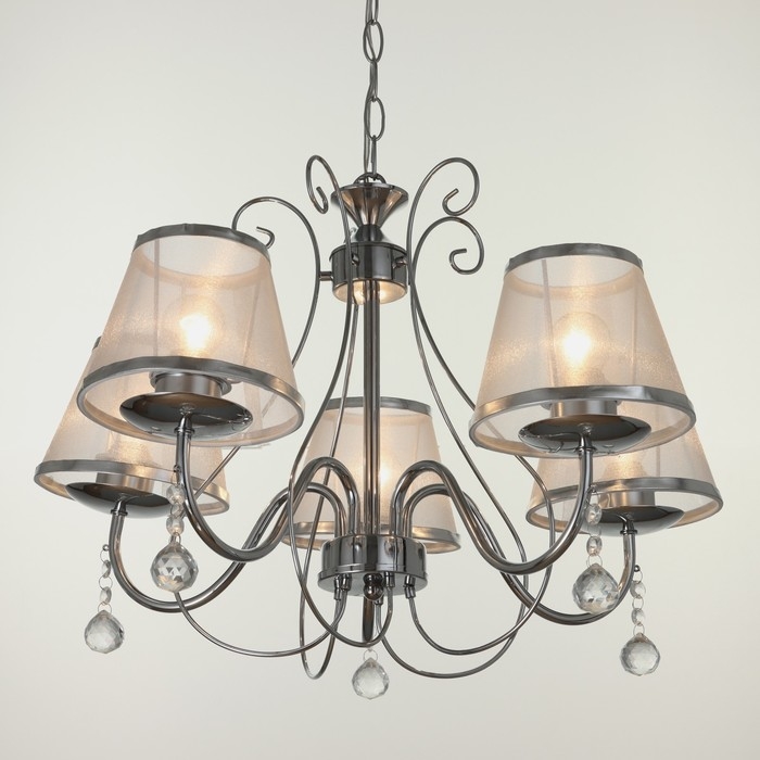 Люстра 2425/5 E27 40Вт хром 52х52х32-60 см BayerLux