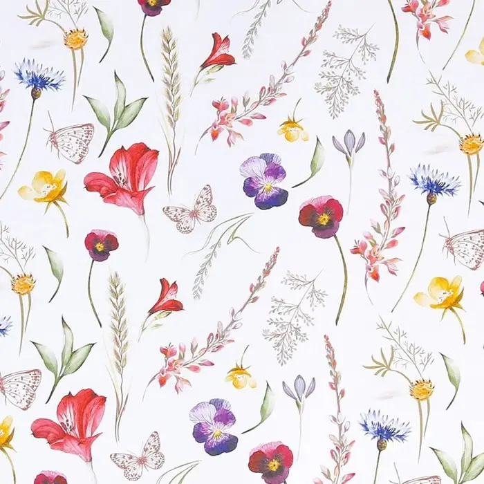 Бумага упаковочная крафтовая &laquo;Цветы&raquo;, 70 х 100 см