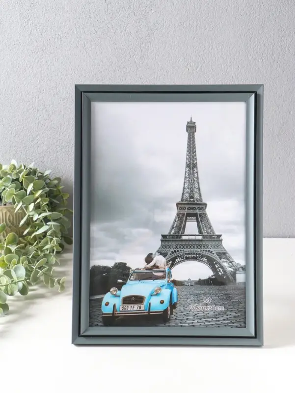 Фоторамка пластик формат А4 см "Остин" серый графит 33,5х24,5х1,5 см