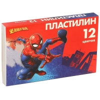 Пластилин 12 цветов 180 г «Супергерой», Человек-паук