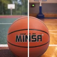 Мяч баскетбольный MINSA, клееный, 8 панелей, р. 6, PVC, бутиловая камера