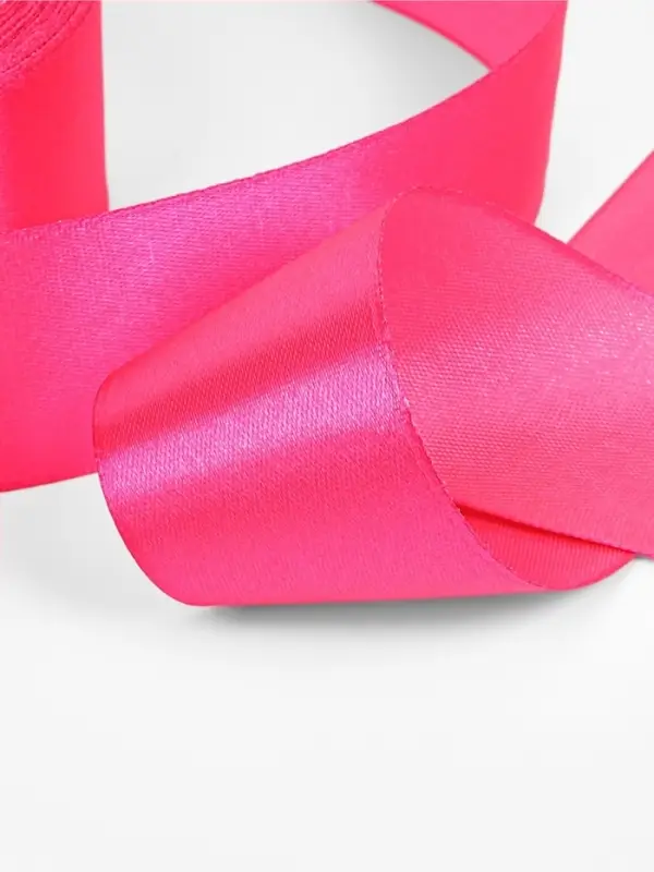 Лента атласная, 40 мм, 23&plusmn;1 м, ярко-розовая №190