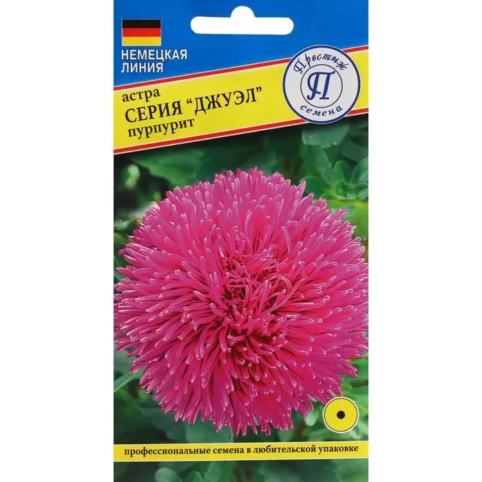 Семена Цветов Астра Семена Цветов Астра "Джуэл", Пурпурит, 0,3 гр