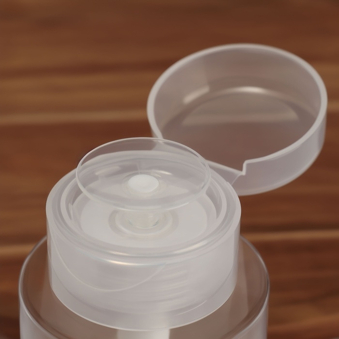 Флакон с помпой, 300 мл, цвет белый/прозрачный Флакон с помпой, 300 мл, цвет белый/прозрачный