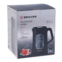 Чайник электрический BRAYER 6101BR, 1,5 л, 1500 Вт, нержавеющая сталь, пластик, Cool Touch