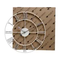 Часы настенные интерьерные &laquo;Классика&raquo;, d=45.5 см, бело-серебристые