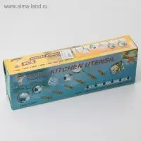 Набор кухонных принадлежностей &laquo;Стандарт&raquo;, 6 предметов, на подвесе, серебристый