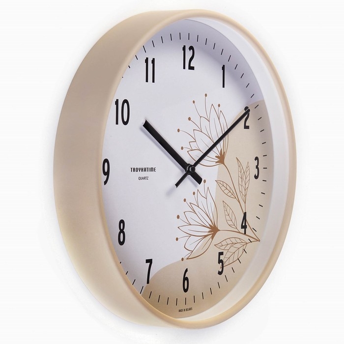 Часы настенные, серия: Интерьер, Часы настенные, серия: Интерьер, "Цветы", плавный ход, d-30.5 см