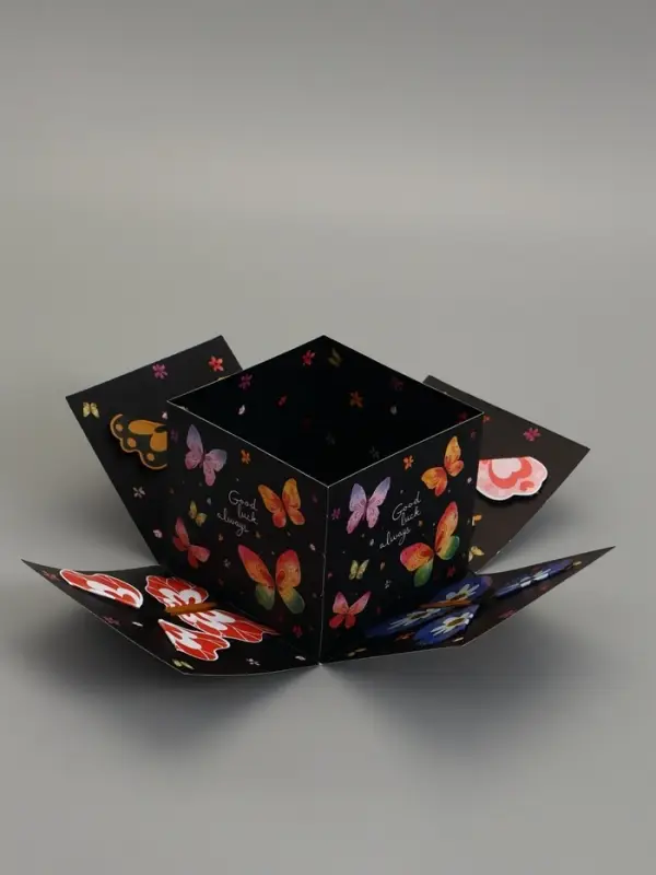 Коробка подарочная "Бабочки, Всегда" 14,5 х 14,5 х 12,7 см