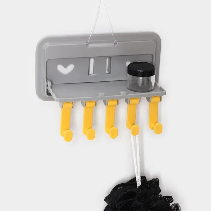 Держатель для ванных и кухонных принадлежностей, 17&times;7&times;11 см, серый