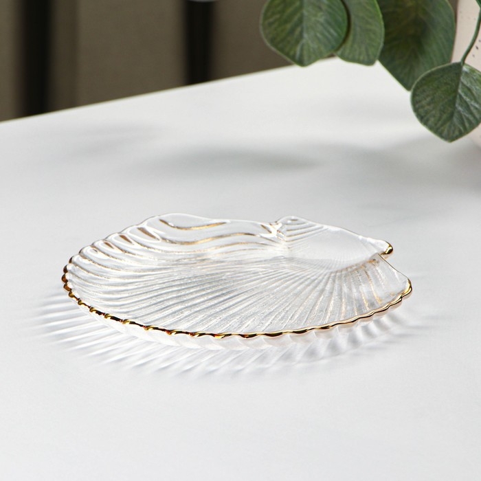 Блюдо сервировочное Magistro «Ракушка», 14×13,5×1,5 см, фигурное Блюдо сервировочное Magistro «Ракушка», 14×13,5×1,5 см, фигурное