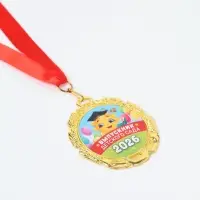 Медаль детская на Выпускной"Выпускник детского сада 2026", диам. 7 см