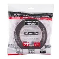 Лента клейкая двусторонняя AVS SCH-023 30 mm x 5 m вспененная основа (черная)