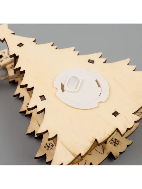 Ёлочная игрушка &laquo;Ёлочка с оленем&raquo;, 11&times;11&times;2 см, от батареек, свечение тёплое белое