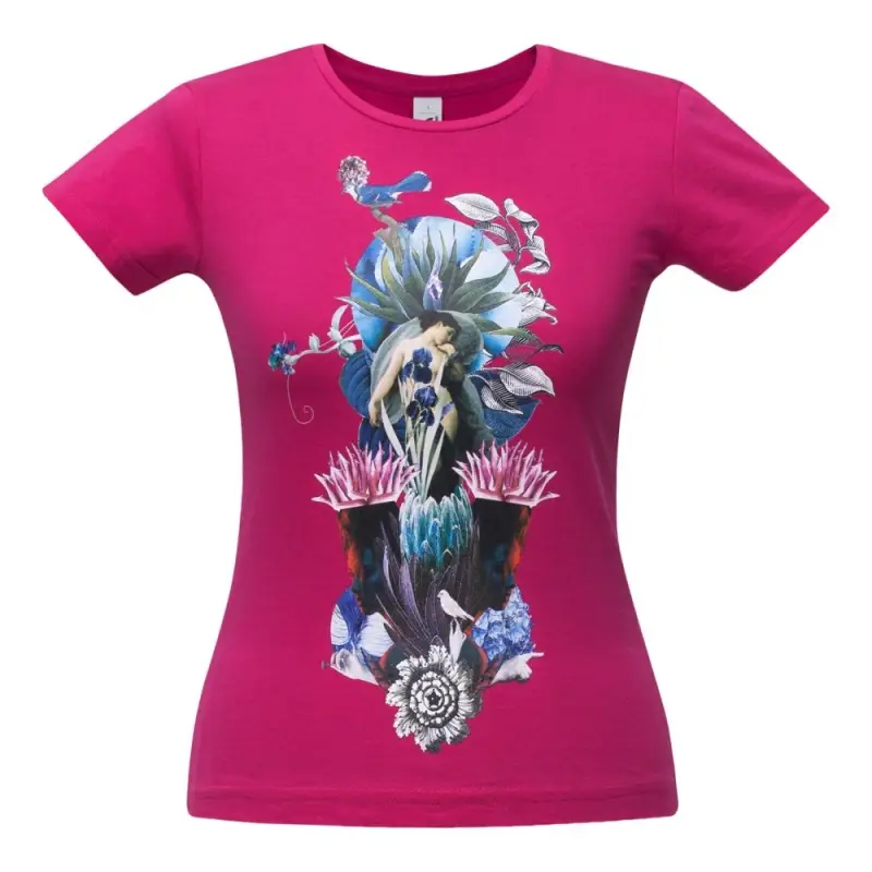 Футболка женская Beauty Sleep, ярко-розовая (фуксия), размер S Футболка женская Beauty Sleep, ярко-розовая (фуксия), размер S