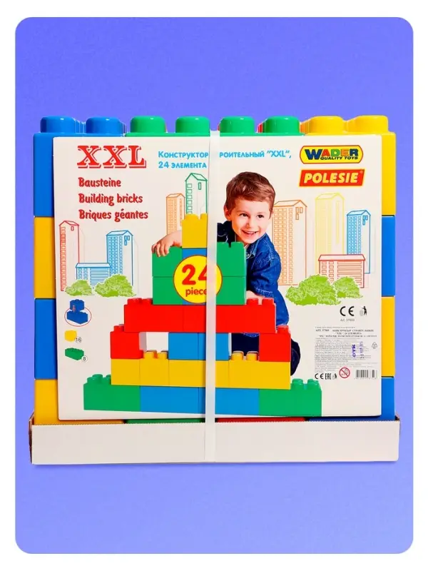 Конструктор строительный XXL, 24 детали