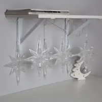 Гирлянда &laquo;Нить&raquo; 2 м с насадками &laquo;Полярная звезда&raquo;, IP20, прозрачная нить, 30 LED, свечение мульти (RG/RB), мигание, 220 В