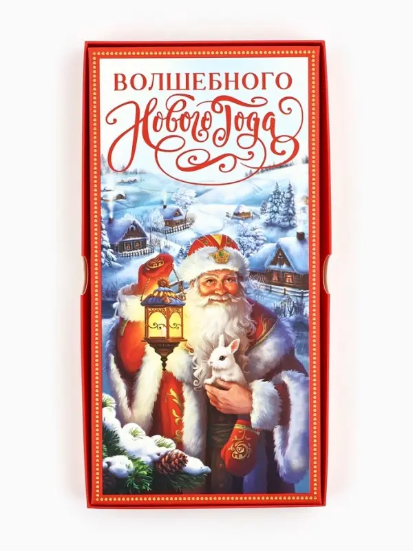 Коробка для шоколада &laquo;Волшебного Нового года!&raquo;, с окном, 9&times;1.5&times;18 см