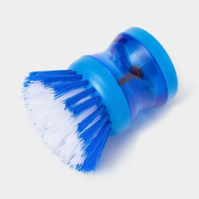 Щётка с дозатором для моющего средства Доляна, синяя