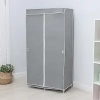 Шкаф тканевый каркасный, складной LaDо́m, 83&times;45&times;160 см, серый