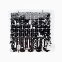 Панель с пайетками для фотозоны, квадратные, 30&times;30 см, чёрная