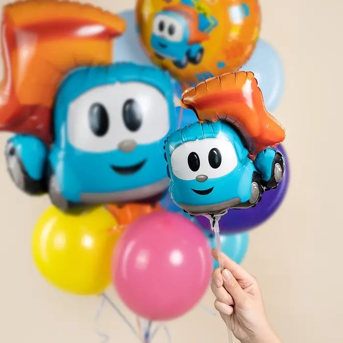 Воздушные шары фольгированные 14 Воздушные шары фольгированные 14" «Грузовичок Лева» набор 5 шт.