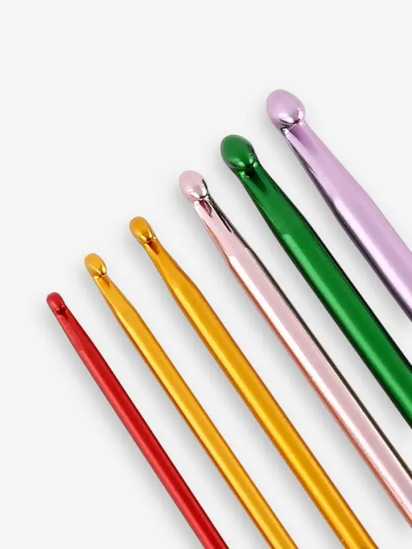 Набор крючков для вязания, d=2-4.5 мм, 14.5 см, 6 шт., разноцветный