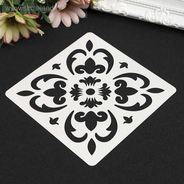 Трафарет пластик Трафарет пластик "Плитка Азулежу" 10х10 см