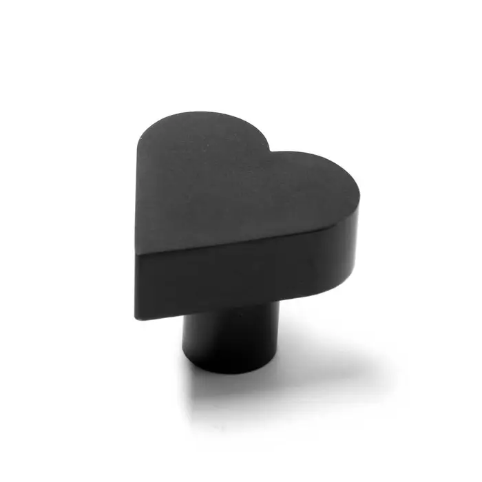 Ручка-кнопка мебельная CAPPIO HEART, черный