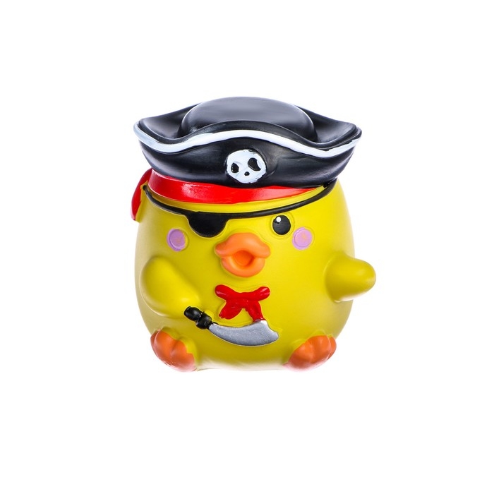 Утёнок на панель авто, пират, желтый Утёнок на панель авто, пират, желтый