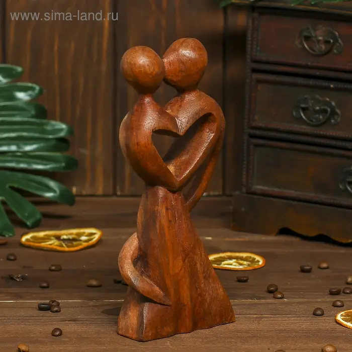 Сувенир дерево Сувенир дерево "Узы брака" коричневый цвет 20х9х3 см