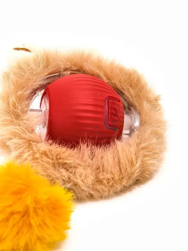 Интерактивная игрушка для кошек &laquo;Убегающий мех&raquo;, красная