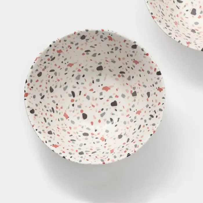 Салатники Magistro Terazzo, 1.4 л, 20&times;9 см, набор 2 шт., фарфор, белые