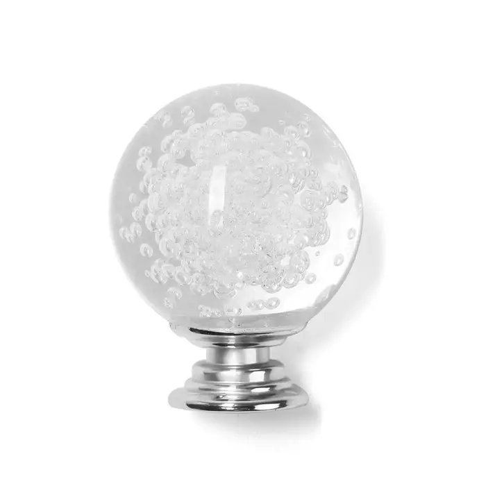 Ручка-кнопка CAPPIO PK115, d=35 мм, пластик, цвет хром