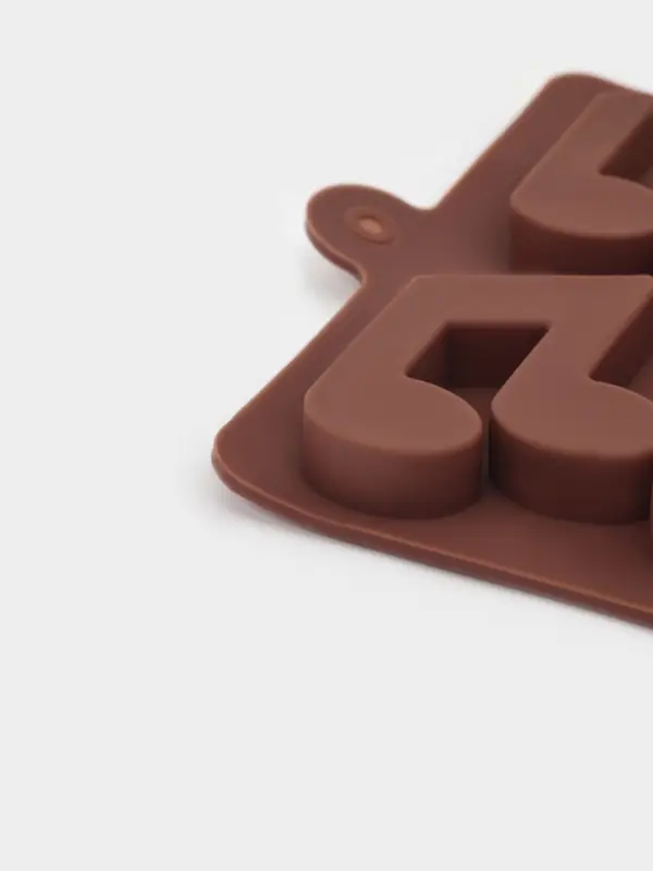 Форма для шоколада Доляна &laquo;Ноты&raquo;, силикон, 19.5&times;12&times;1 см, 15 ячеек (4.2&times;2.2 см), коричневый