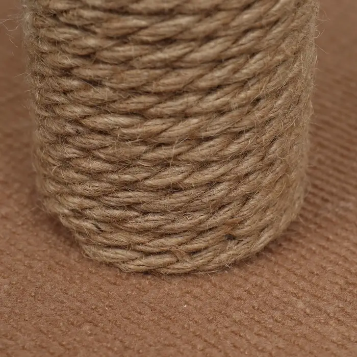 Домик для животных угловой, 35&times;35&times;64 см, джут, бежевый